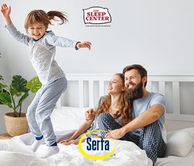 Happy people at bedtime smiling