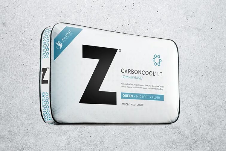 Malouf Carbon Cool LT pillow in its package