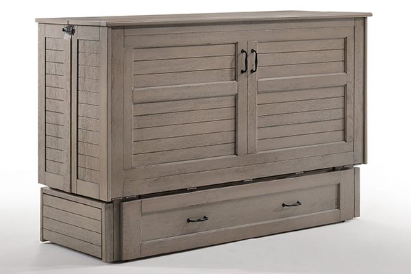 Driftwood Murphy Bed Cabinet closed