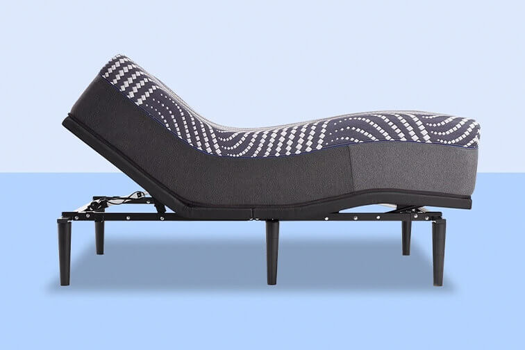 Sealy Ease adjustable base raised at the head and foot